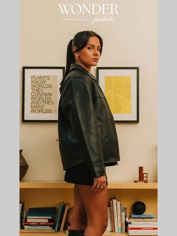 Women Mutimer Black Leather Jacket