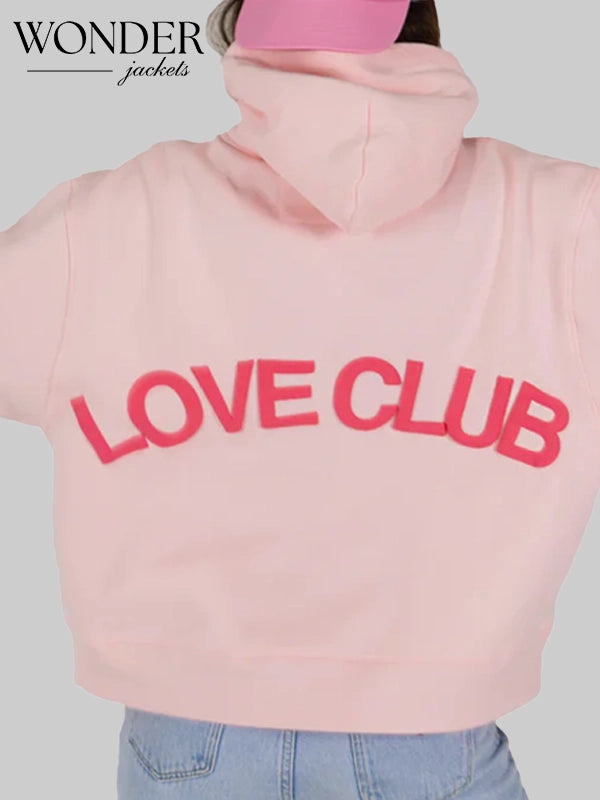 Women’s Love Club Pullover Fleece Hoodie Pink
