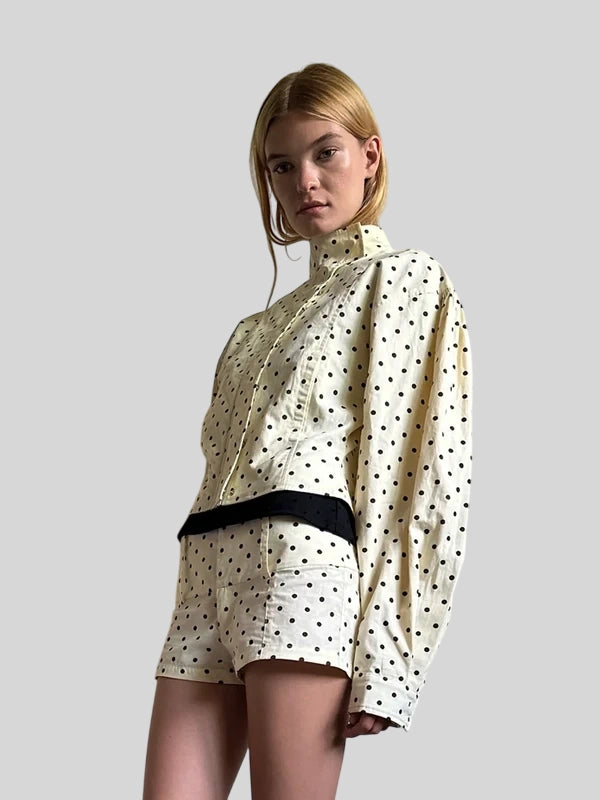 Women s Belle The Label Polka Dot Jacket White