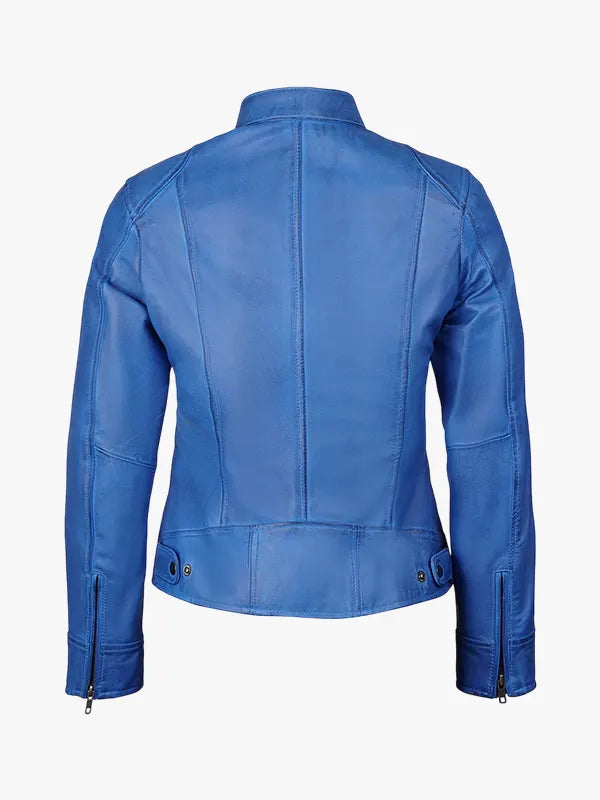 Women’s Waxed Leather Motorcycle Jacket