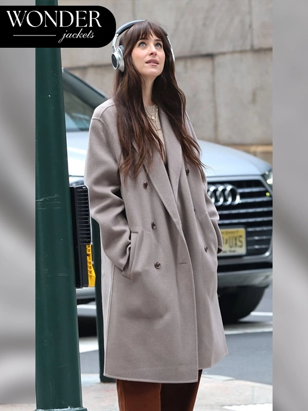 Womens Grey Dakota Johnson Coat