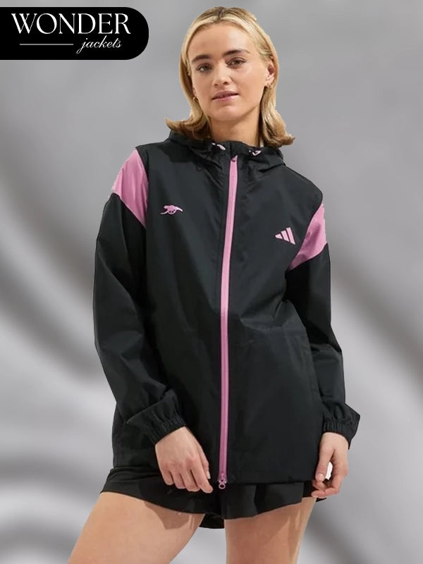 Womens Adidas Arsenal Golf Rain Jacket Black
