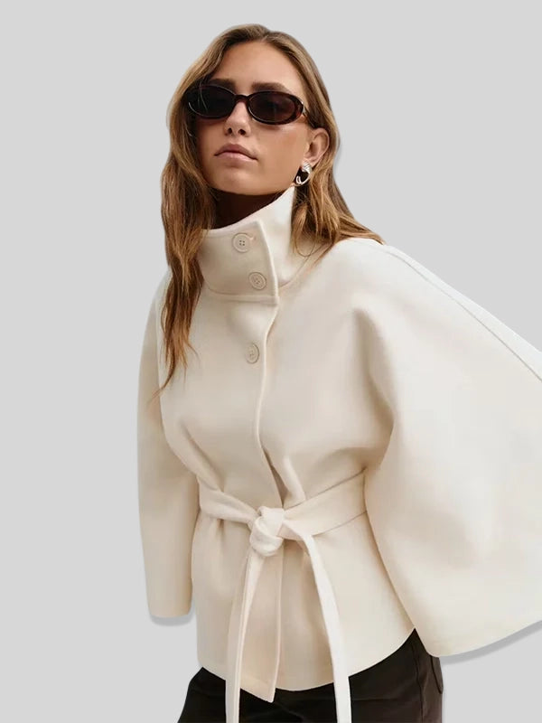 Womens Belt Cape Jacket Gina Tricot