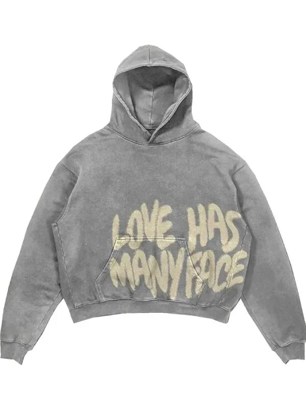 Y2k All We Need Is Money Hoodie Grey