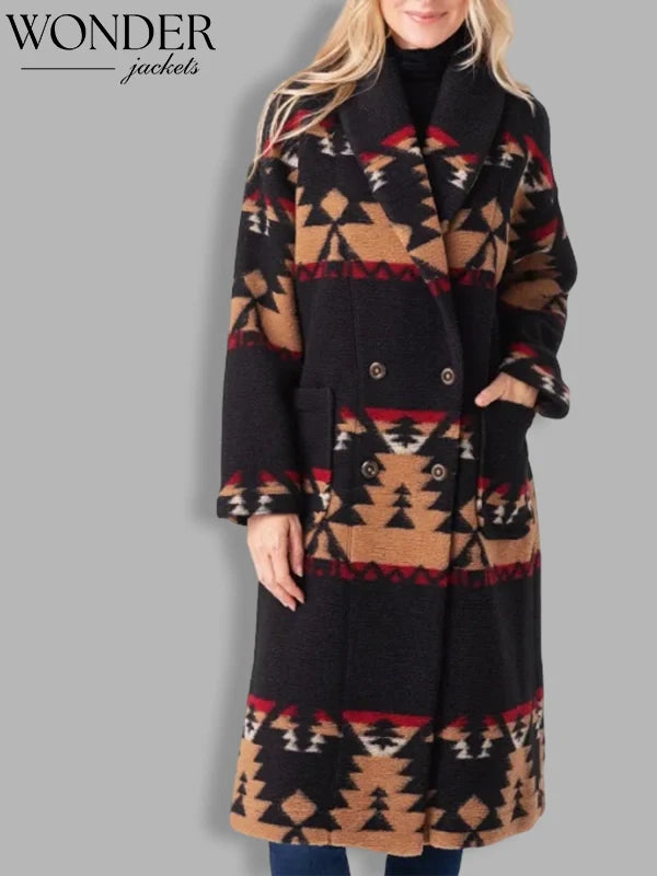 Yellowstone Beth Dutton Black Printed Coat