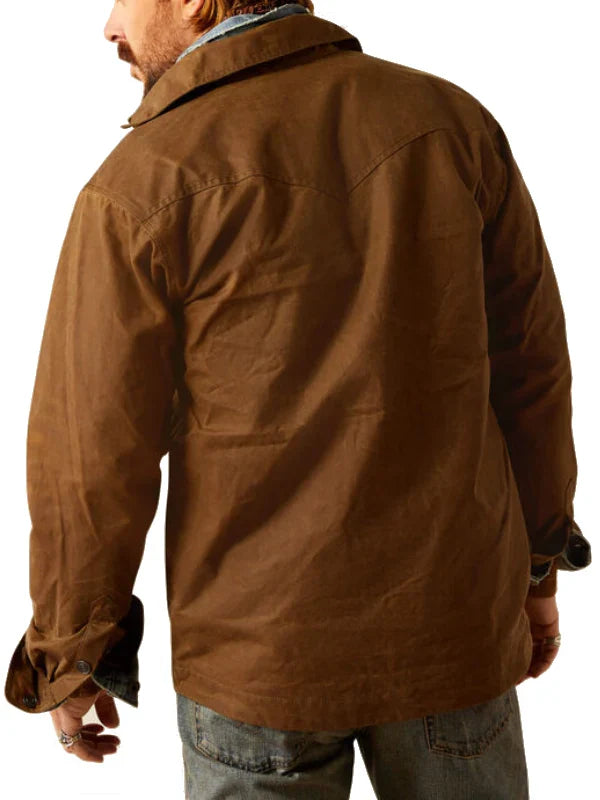 Yellowstone Herder Waxed Brown Shirt Jacket