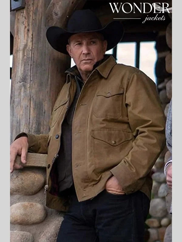 Yellowstone John Dutton Brown Cotton Jacket