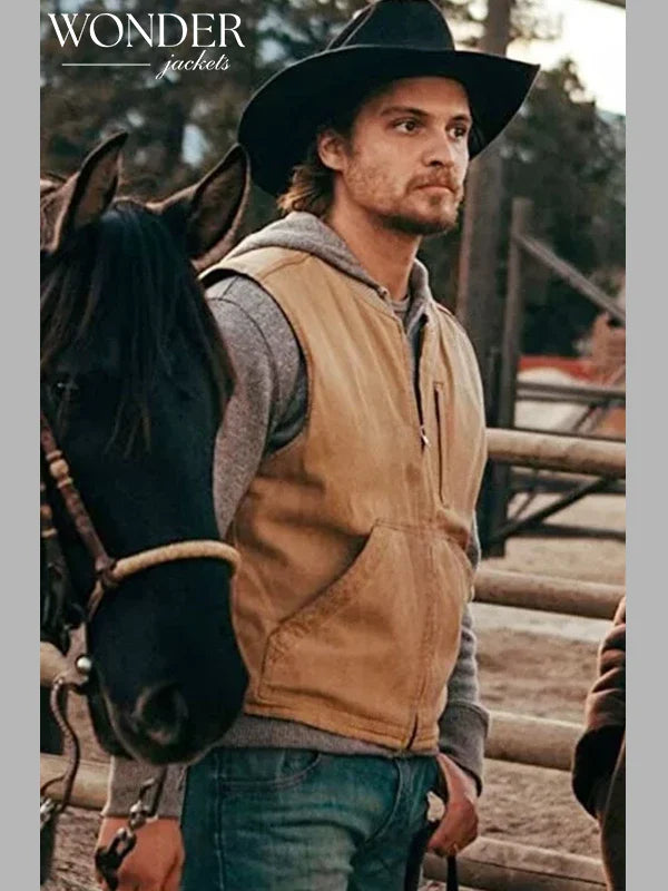 Yellowstone Luke Grimes Brown Vest