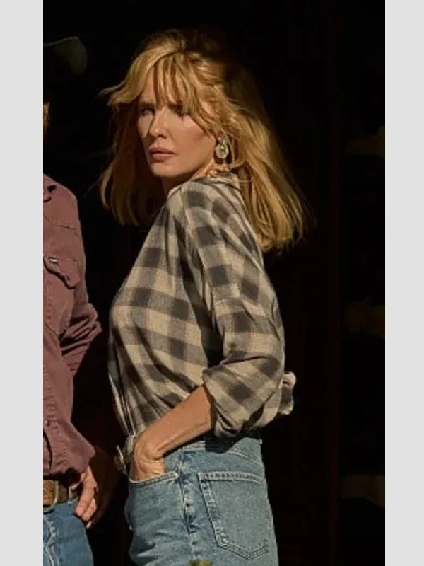 Yellowstone S05 Kelly Reilly Plaid Checked Shirt