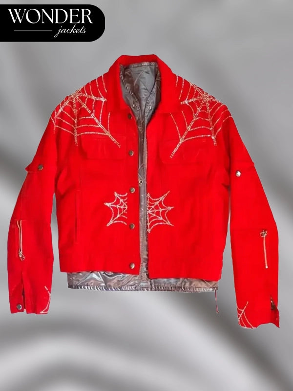 Young Thug Spider Jacket Red