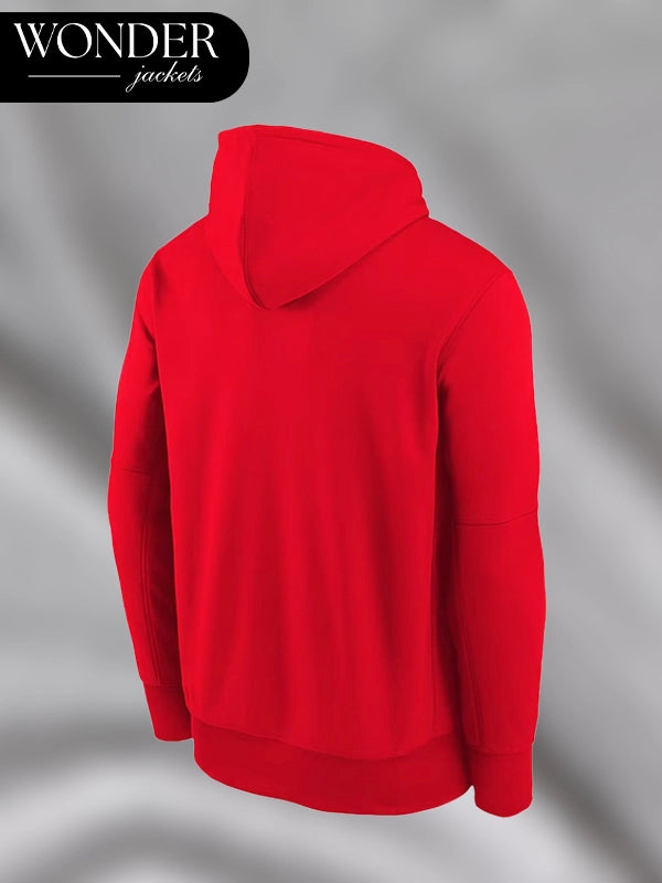 Youth Los Angeles Angels Authentic Performance Pullover Red Hoodie