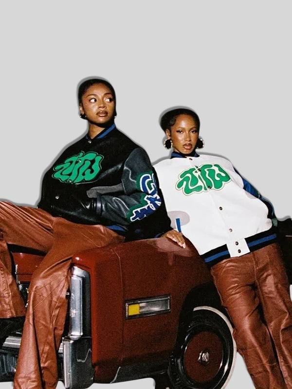 ZTTW Leather Varsity White Jacket 