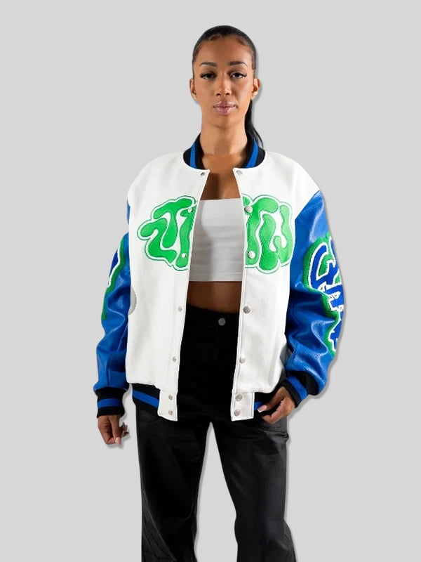 ZTTW White Varsity Jacket