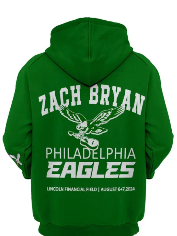 Zach-Bryan-Philadelphia-Eagles-Hoodie-Green