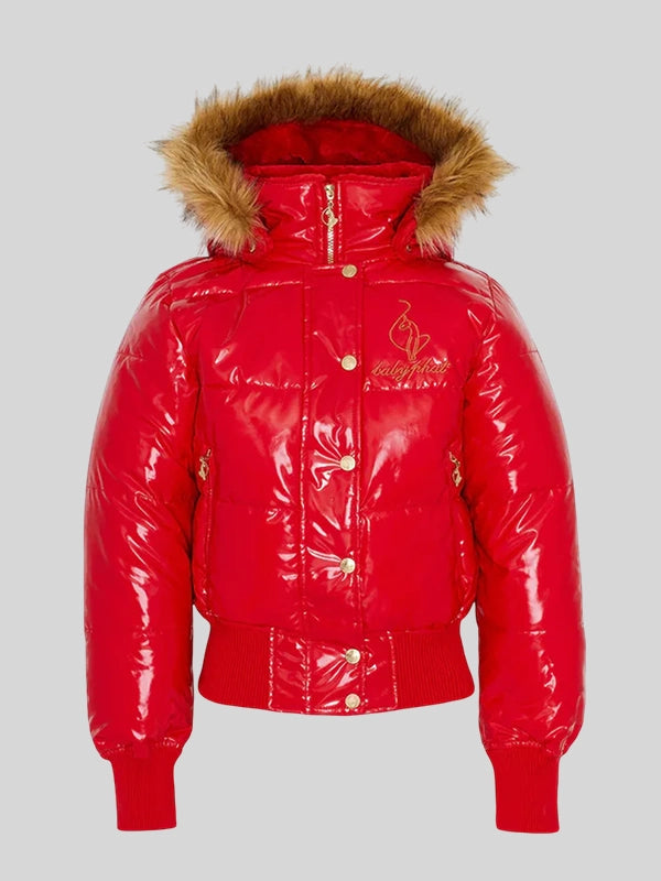 baby phat puffer jacket with fur hood