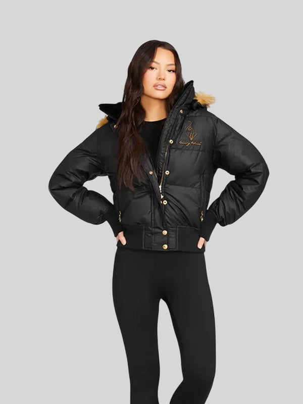 baby phat puffer jacket with fur