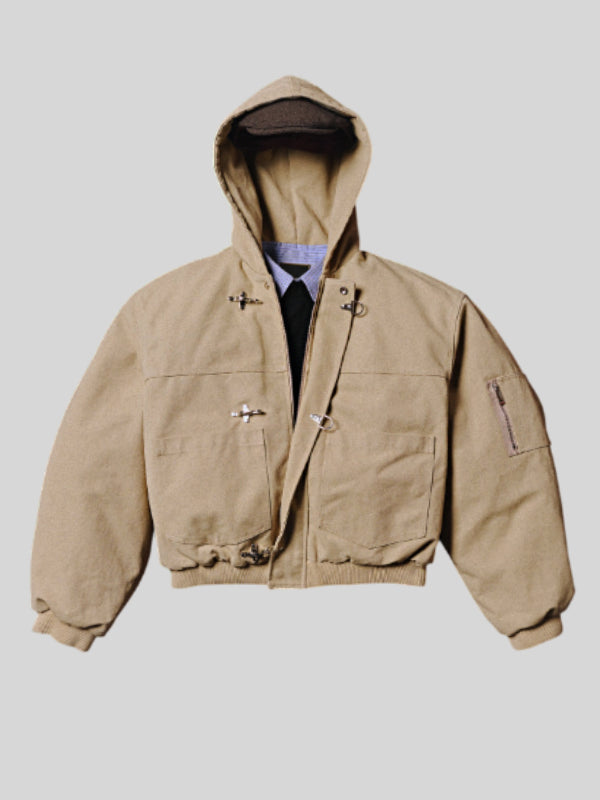 canvas clasp workwear bomber jacket