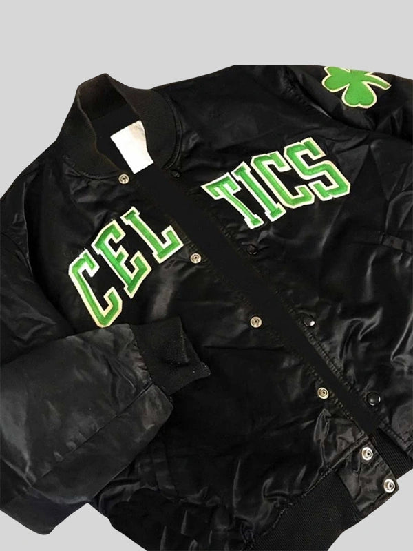 celtics starter jacket 80s Black