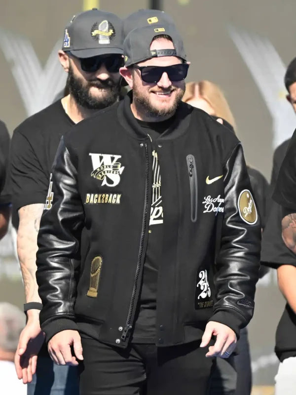 dodgers nike black world series jacket