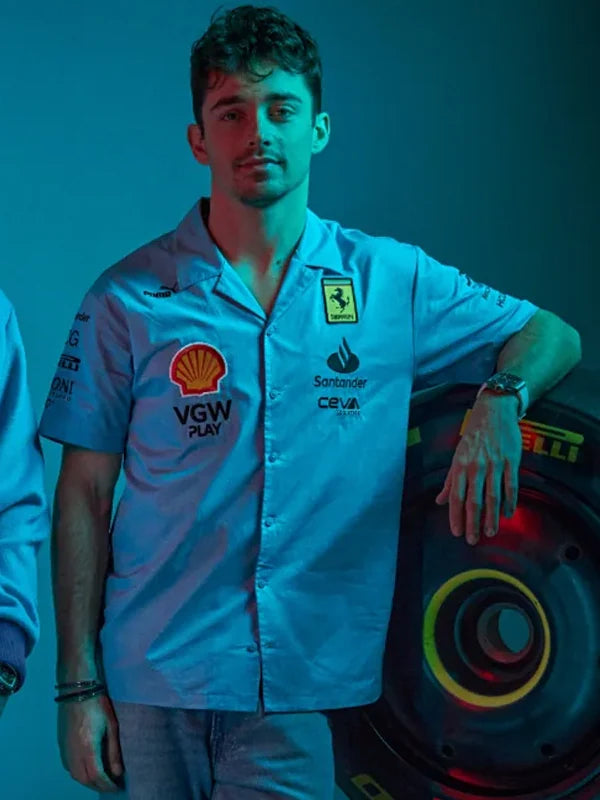 ferrari racing blue miami grand prix shirt