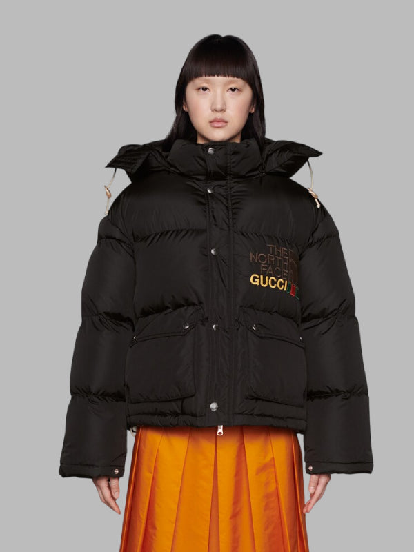 gucci north face coat black