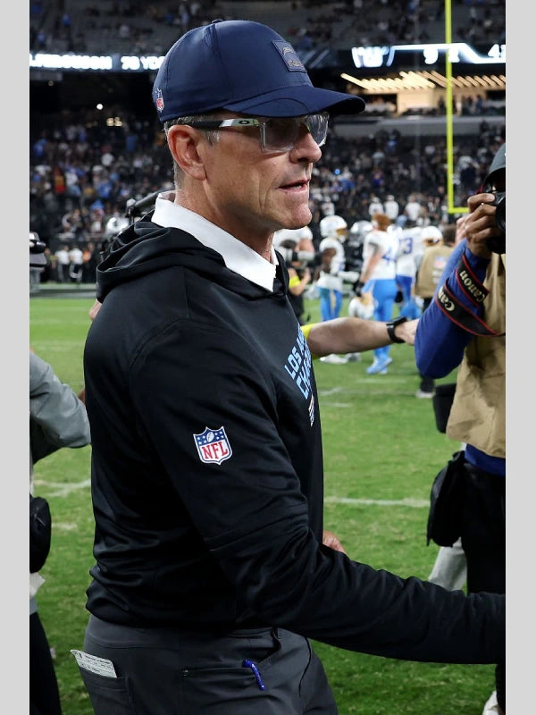 Jim Harbaugh Chargers Black Hoodie