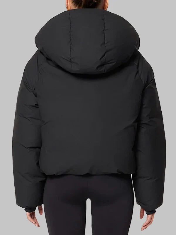 khy black hooded puffer jacket