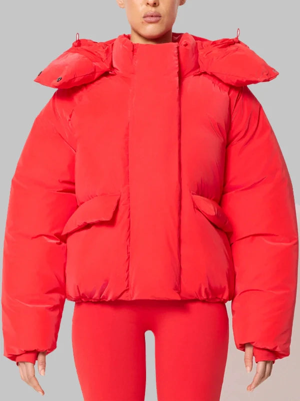 khy red puffer jacket