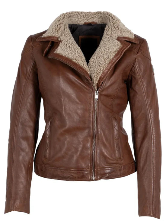 mauritius leather jacket brown