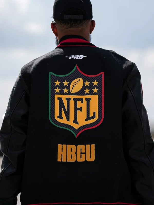 nfl hbcu letterman jacket black