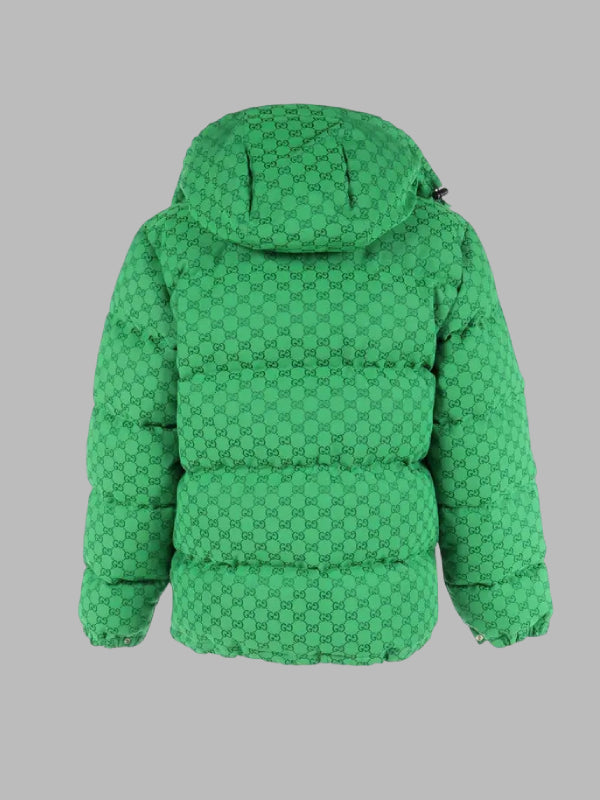 north face x gucci green puffer jacket