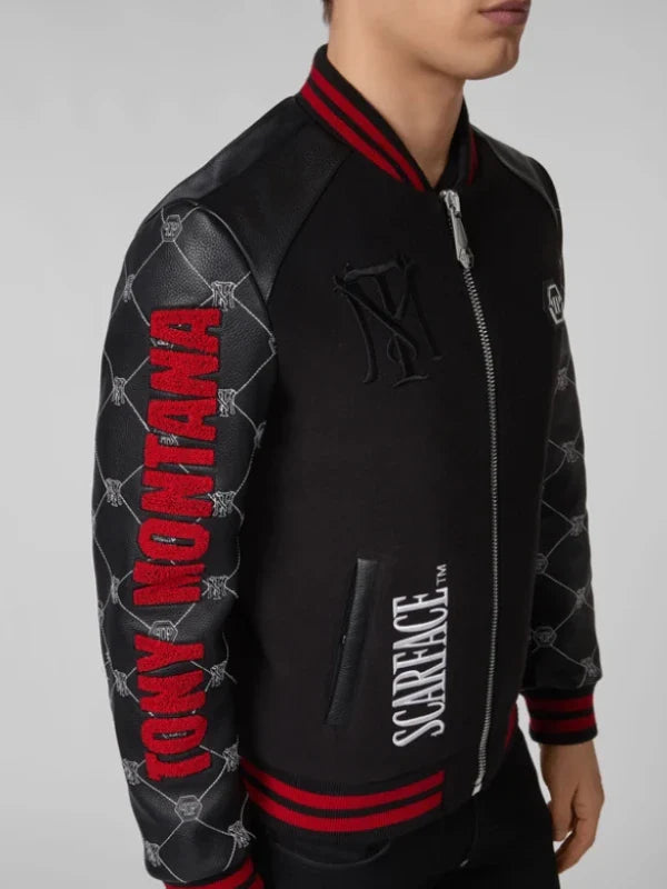 philipp plein scarface varsity jacket