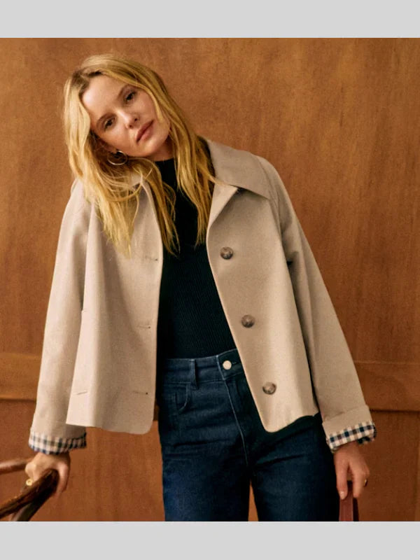 sezane bobby beige jacket