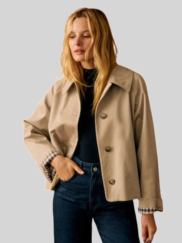 sezane bobby jacket beige