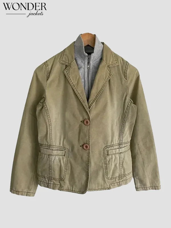 von dutch grey high neck jacket