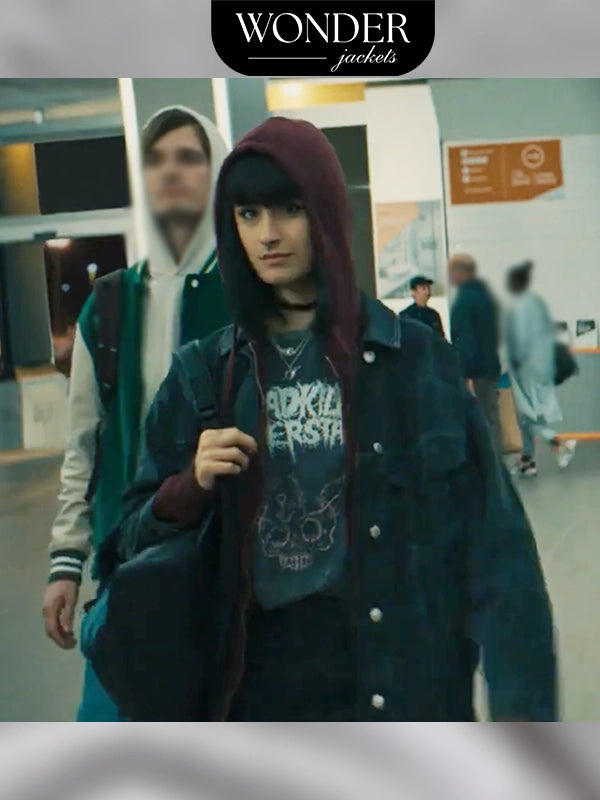 Wake Up Grace Black  Denim Jacket