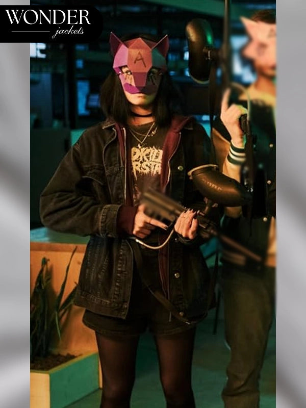 Alessia Yoko Fontana’s Black Denim Jacket from Wake Up