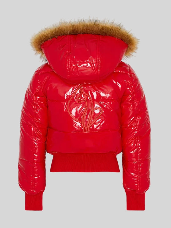 womens baby phat puffer jacket Red