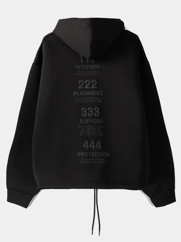 zip-up slogan hoodie bershka