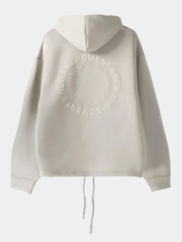 zip up slogan hoodie bershka